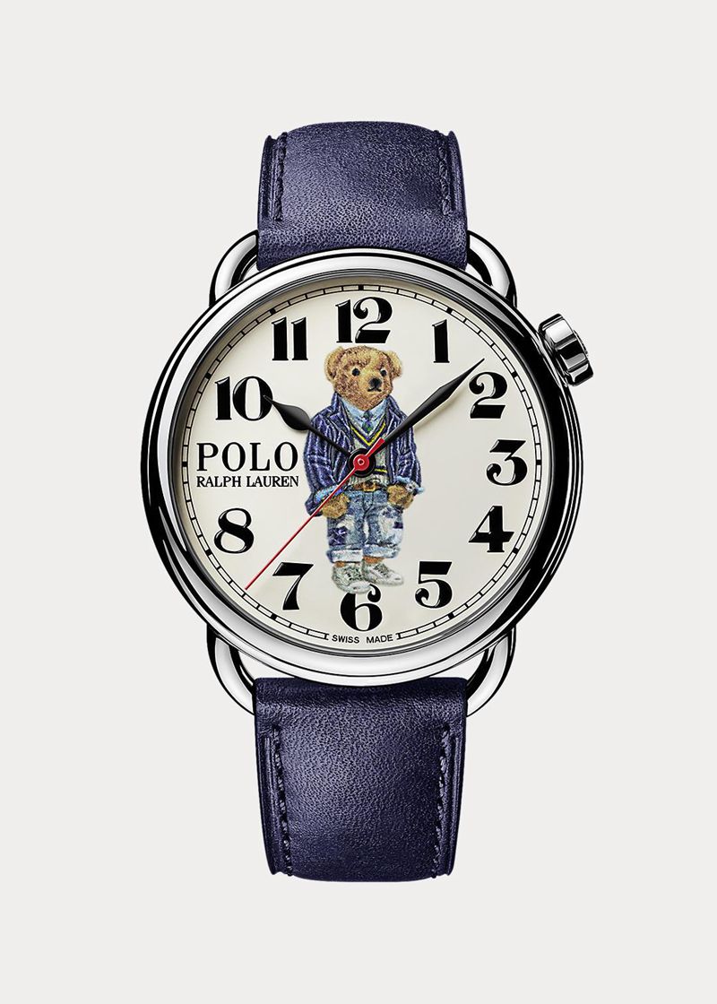 ポロ ラルフ ローレン 時計 メンズ 白 Cricket ポロベア 42 Mm Steel Watch XRACN4017
